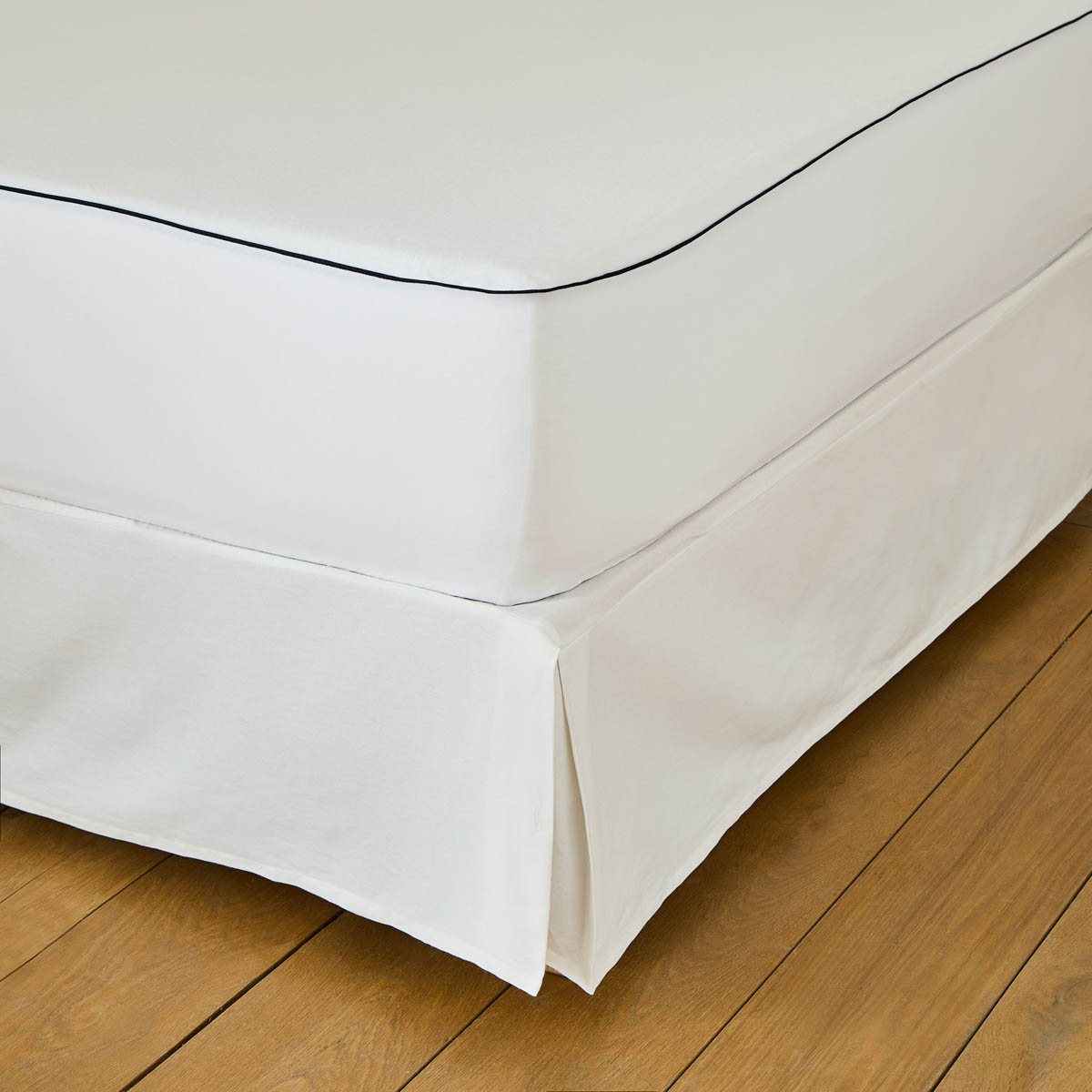 Protège matelas molleton absorbant - passepoil marine, DROUAULT