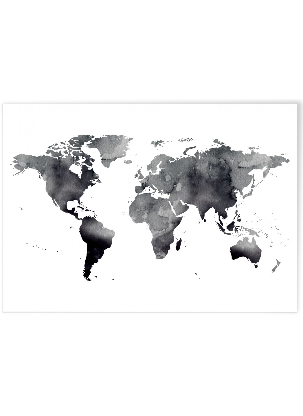 Poster Carte du monde noire, L'AFFICHERIE
