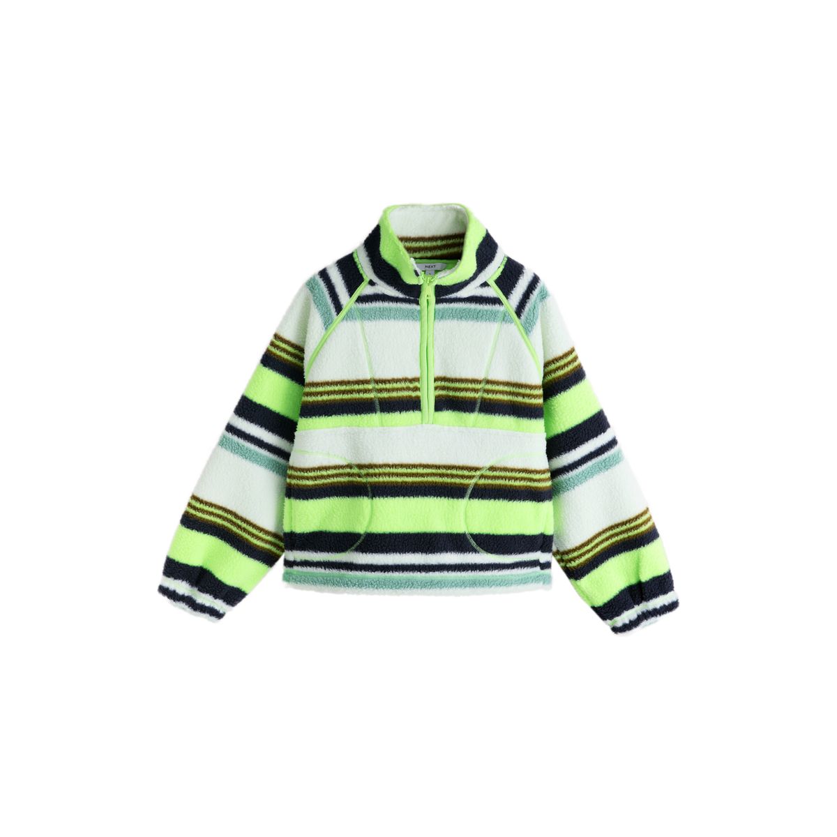Veste active en peau lainée à col zippé, NEXT