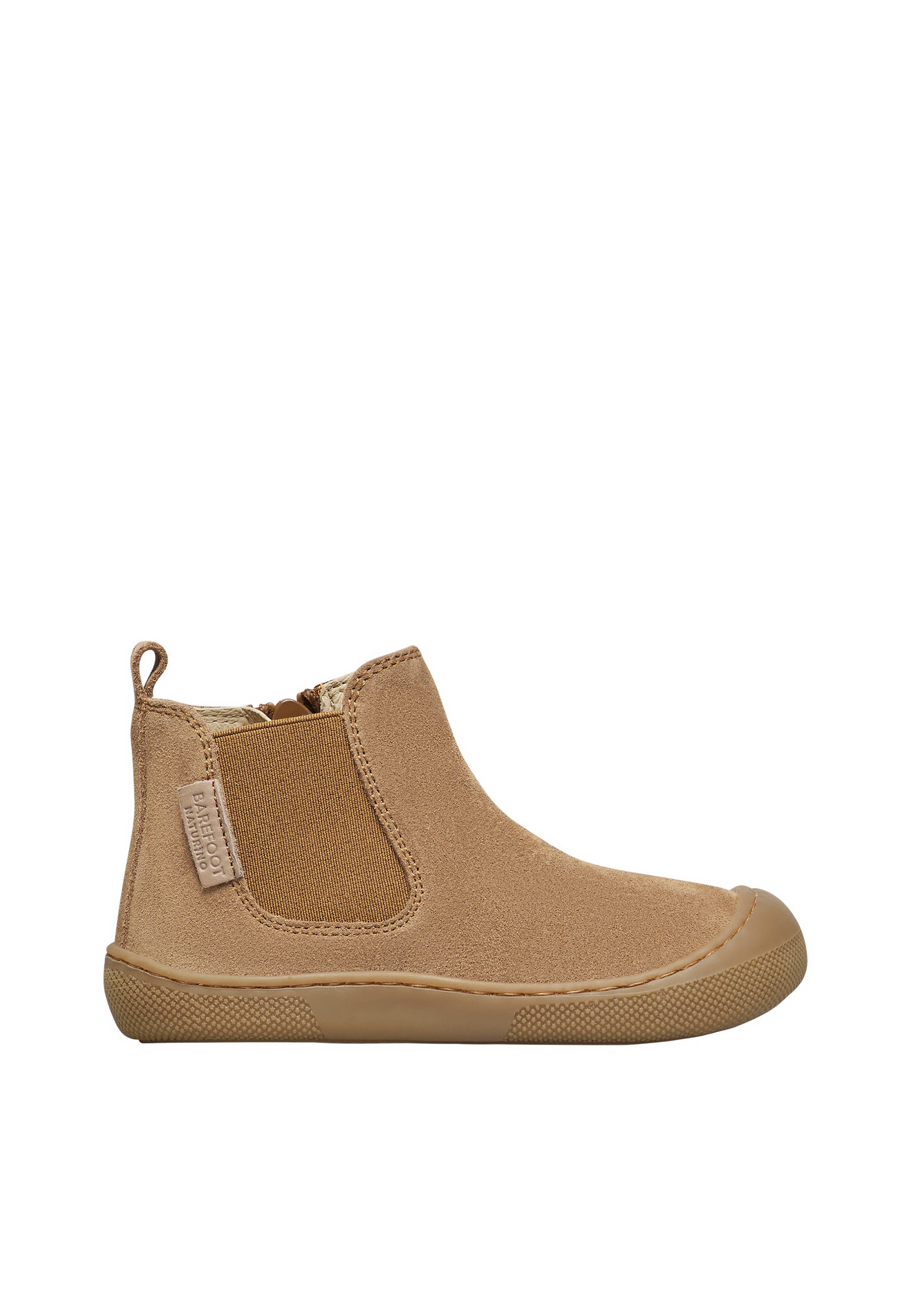 Chaussures premiers pas barefoot en suède BAREFOOT GLITTY, NATURINO