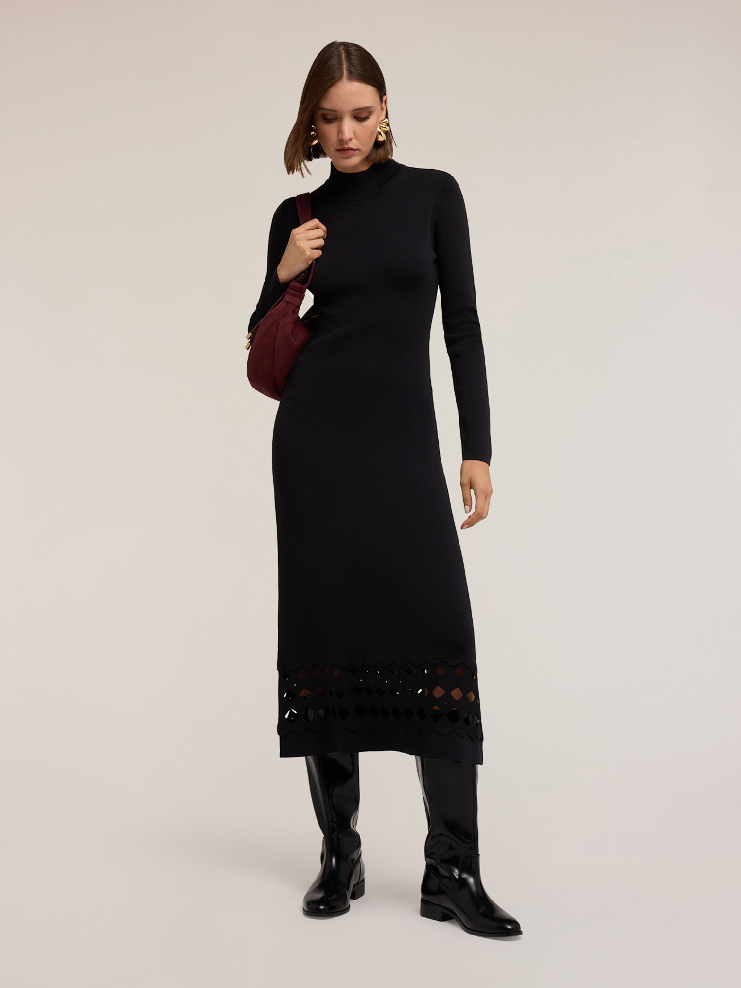 Robe en maille avec découpes, MOTIVI