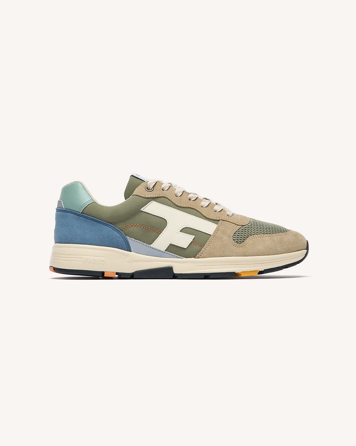 Running tissu suede OLIVE, FAGUO
