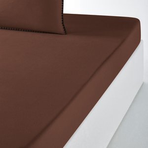 Les Signatures - Merida Plain 100% Washed Cotton Fitted Sheet LA REDOUTE INTERIEURS image