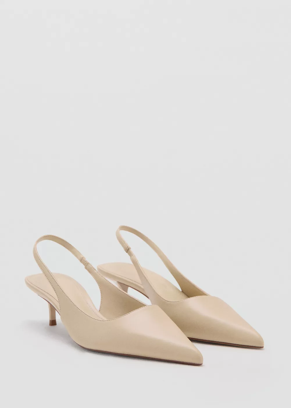 Chaussures talon cuir pointues, MANGO