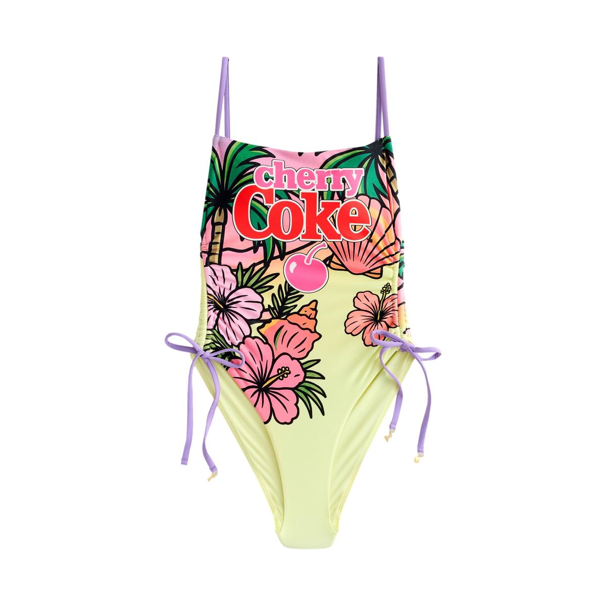 Maillot de bain froncé gainant cherry coke, NEXT