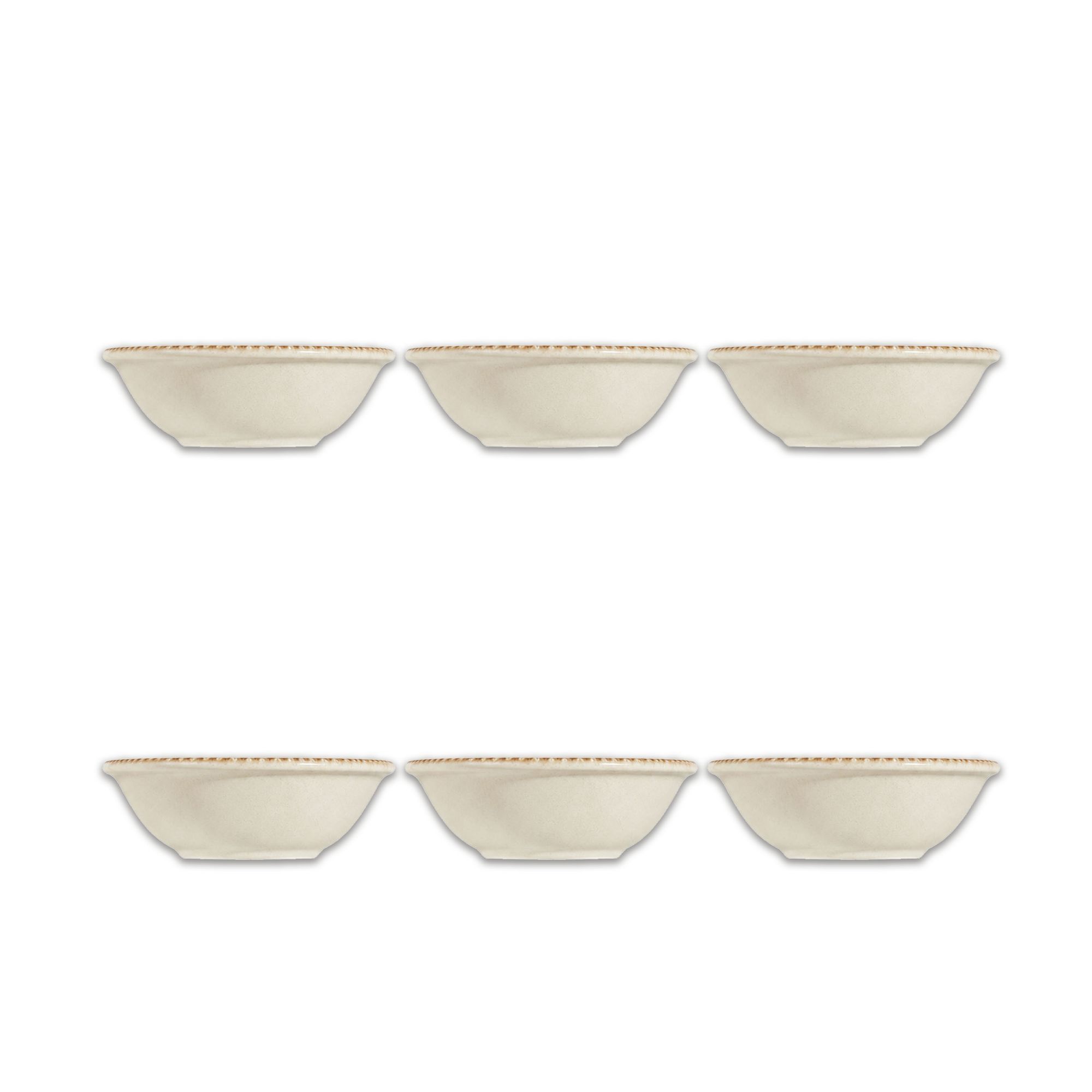 Lot de 6 bols 16cm en porcelaine, LUNEA, OGO LIVING