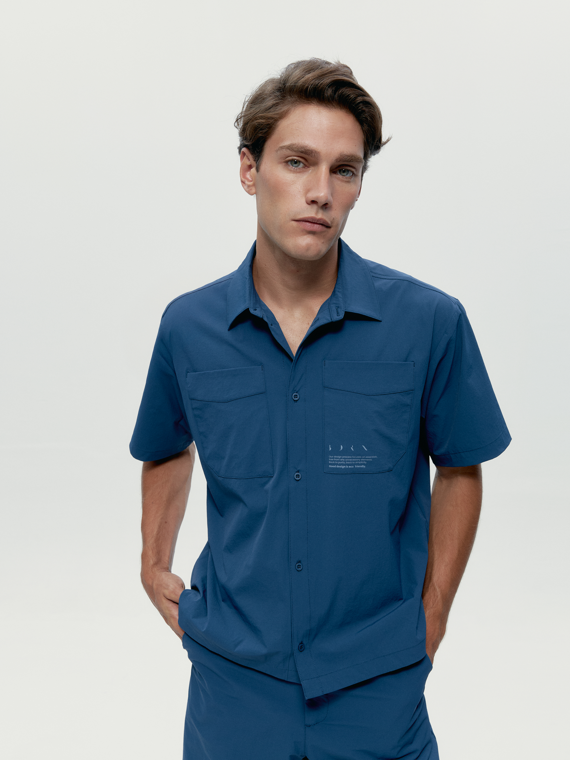 T-shirt de sport homme Gadir Manches courtes col polo, BORN