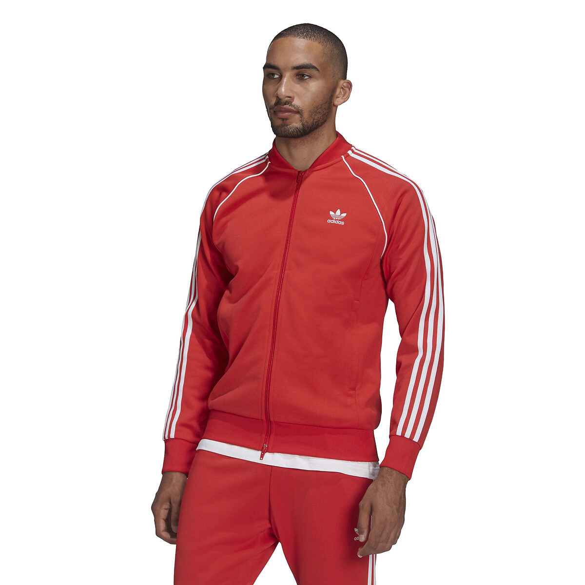 Algebraico director Inocencia Superstar 3-stripes recycled bomber jacket , red, Adidas Originals | La  Redoute