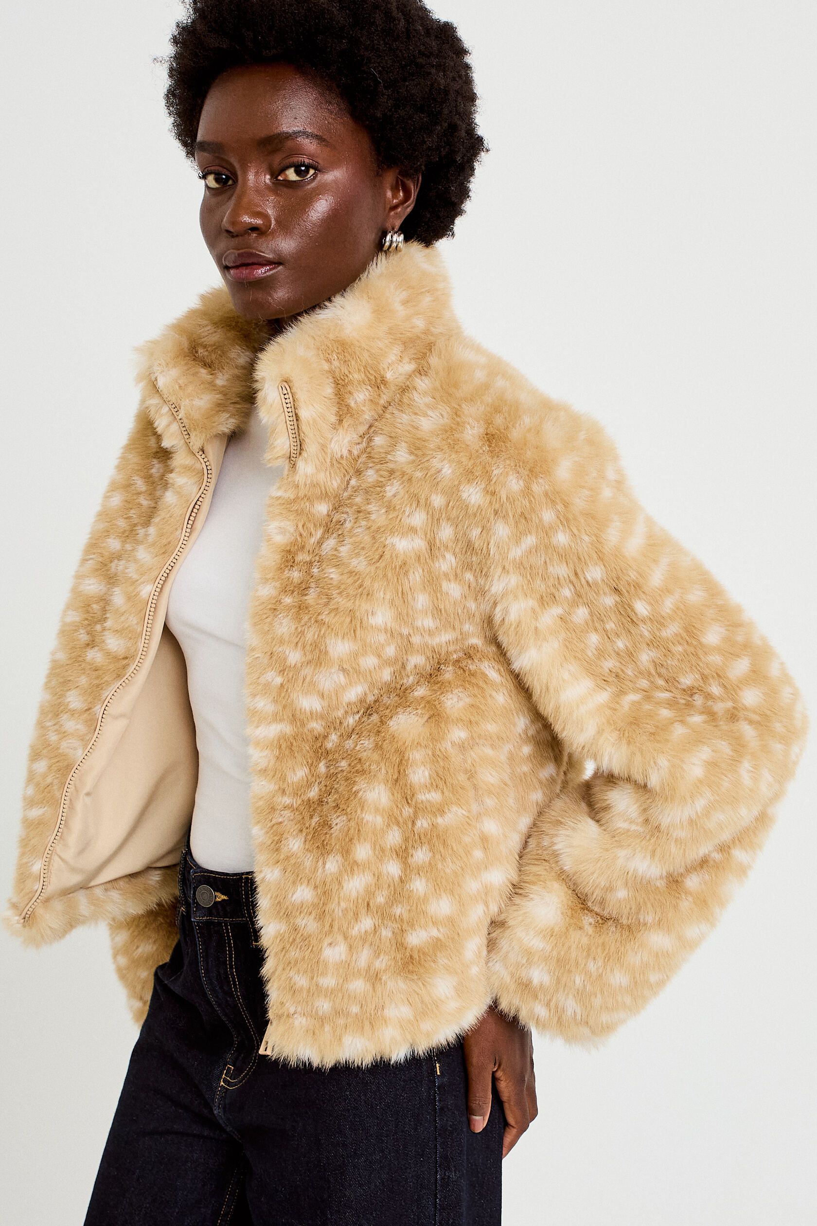Veste cropped ajustable manches longues, CACHE CACHE