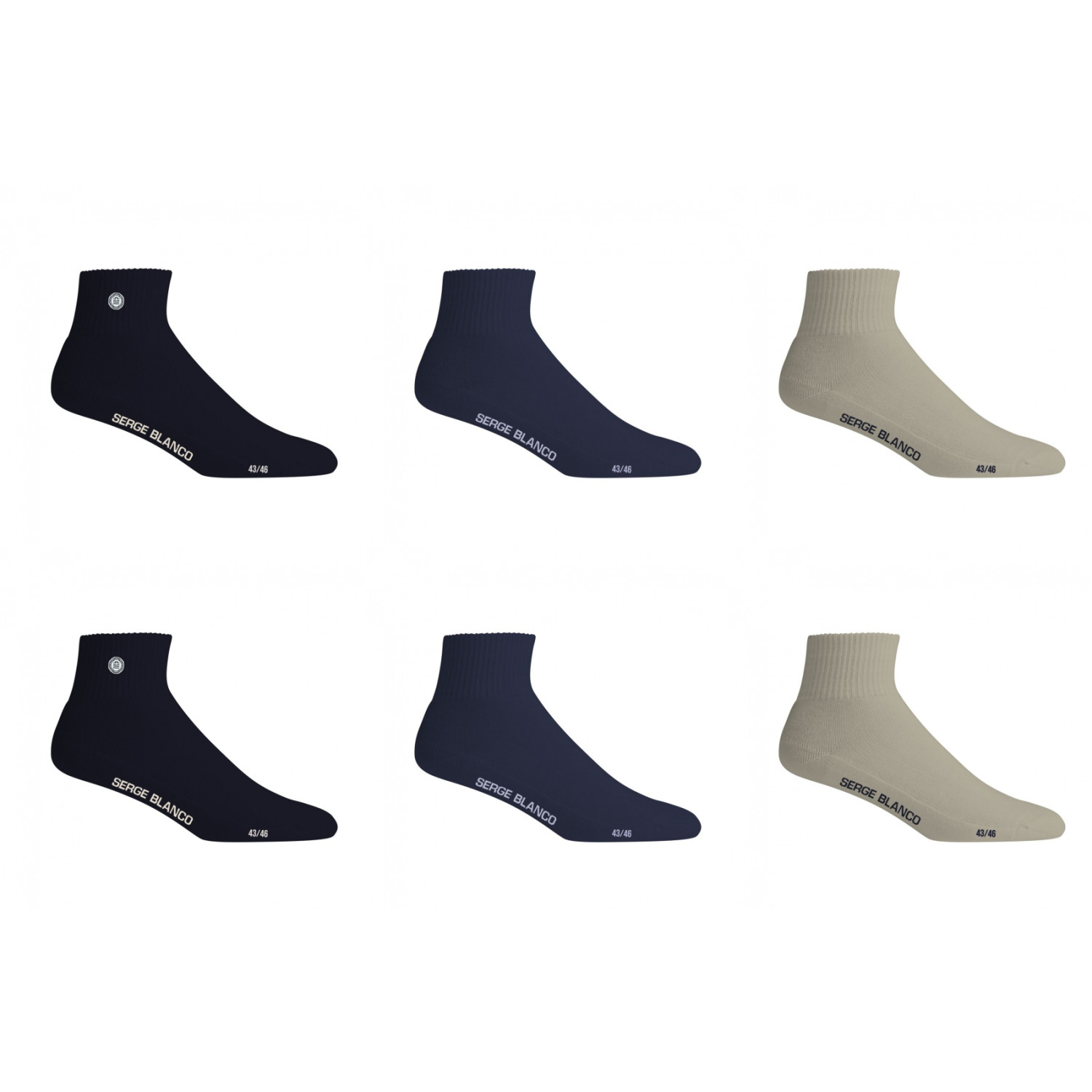 Lot De 6 Chaussettes Mi-haute, SERGE BLANCO