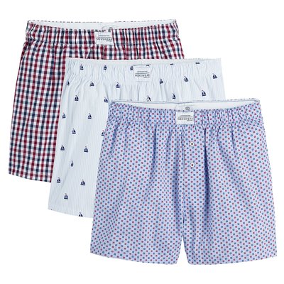 3er-Pack Boxershorts, Bio-Baumwolle LA REDOUTE COLLECTIONS