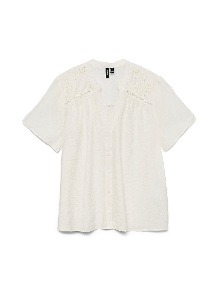 Blouse manches courtes avce détails broderie, VERO MODA