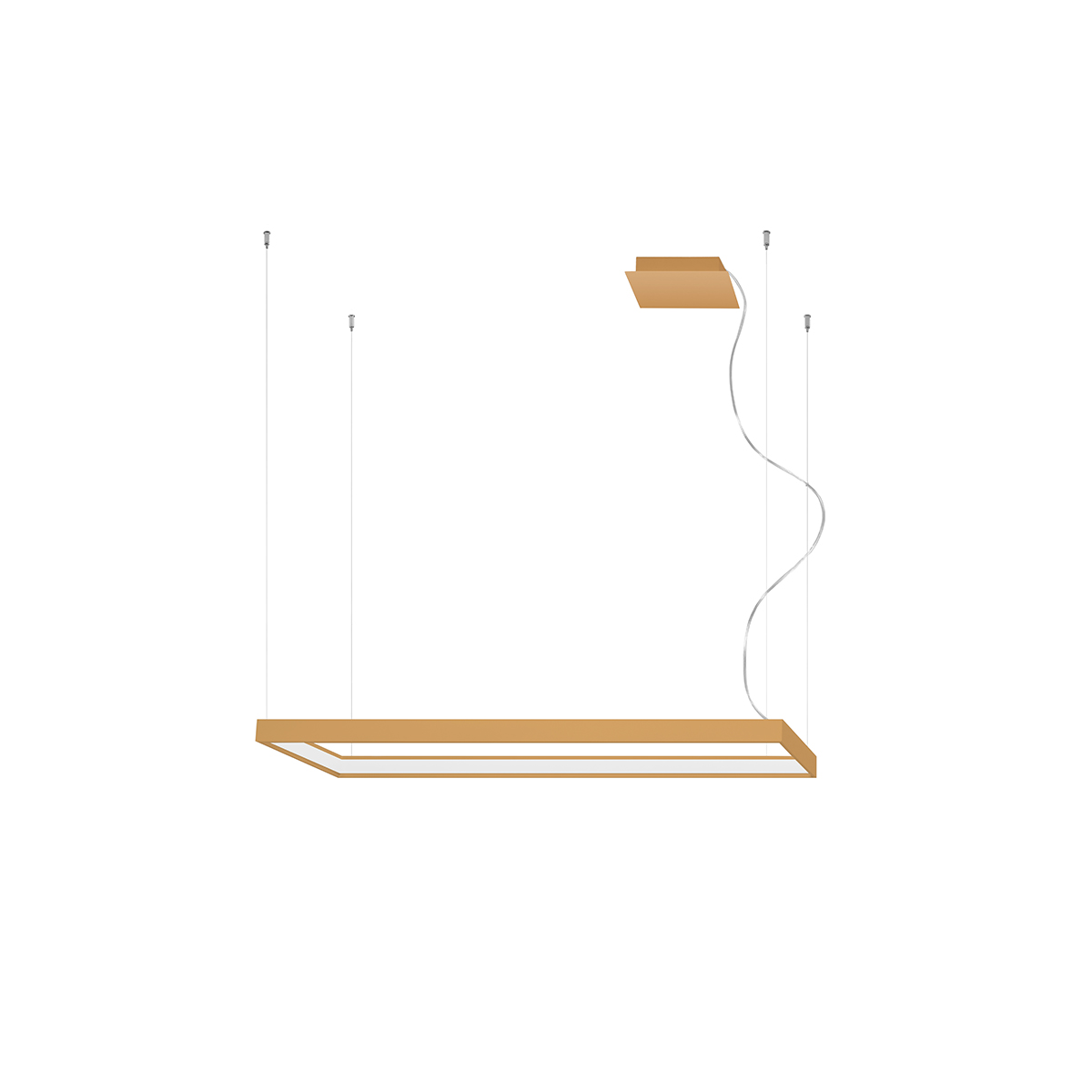 Lustre Aluminium Doré LED 1 Tuula, EDEN