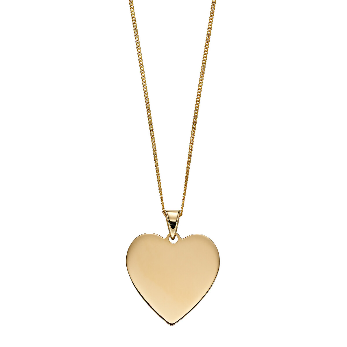 9ct gold heart necklace , gold-coloured 
