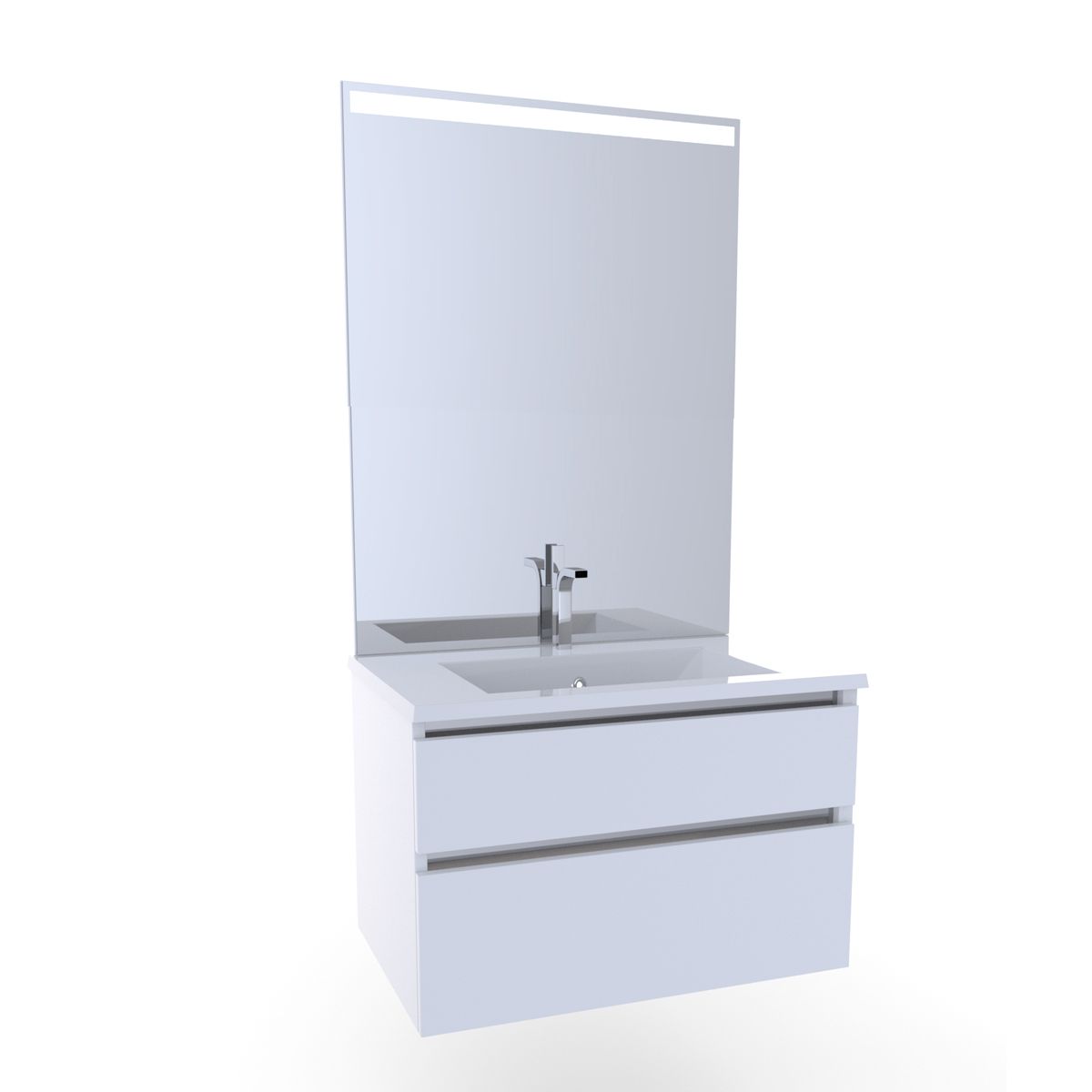 meuble salle de bain avec vasque (80 cm)