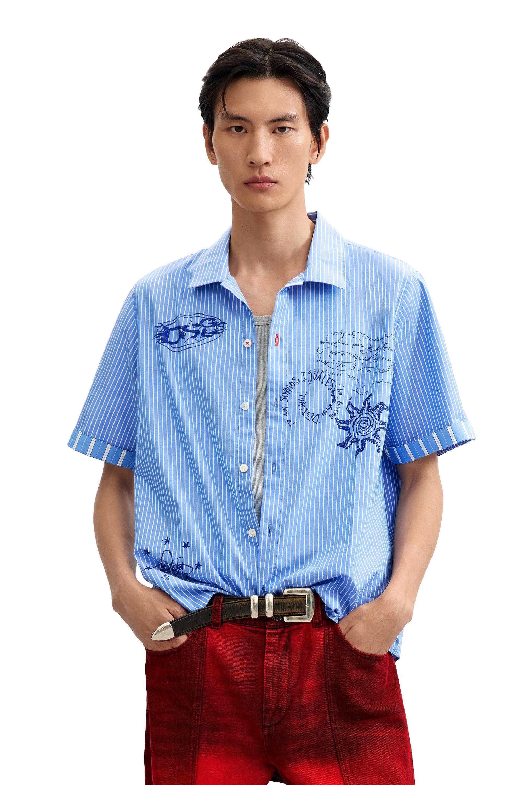 Chemise courte en coton imprimée, DESIGUAL