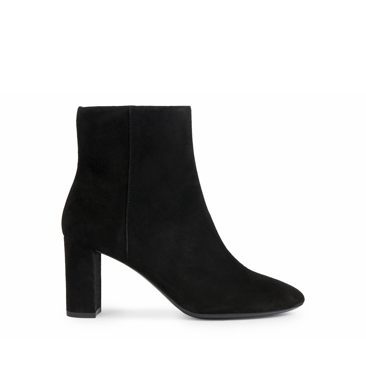 Pheby 80 ankle boots in breathable suede with block heel black