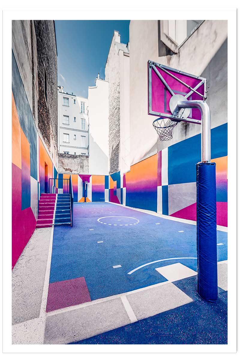 Affiche urbaine city park bleu, HEXOA