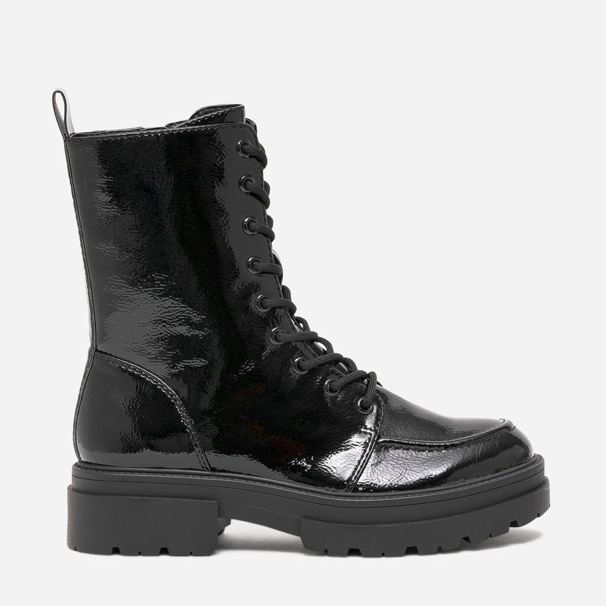Boots plats alyah noir Texto La Redoute