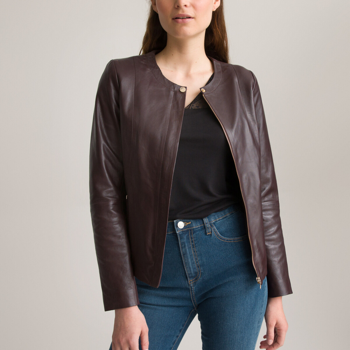 Short Nappa Leather Jacket
