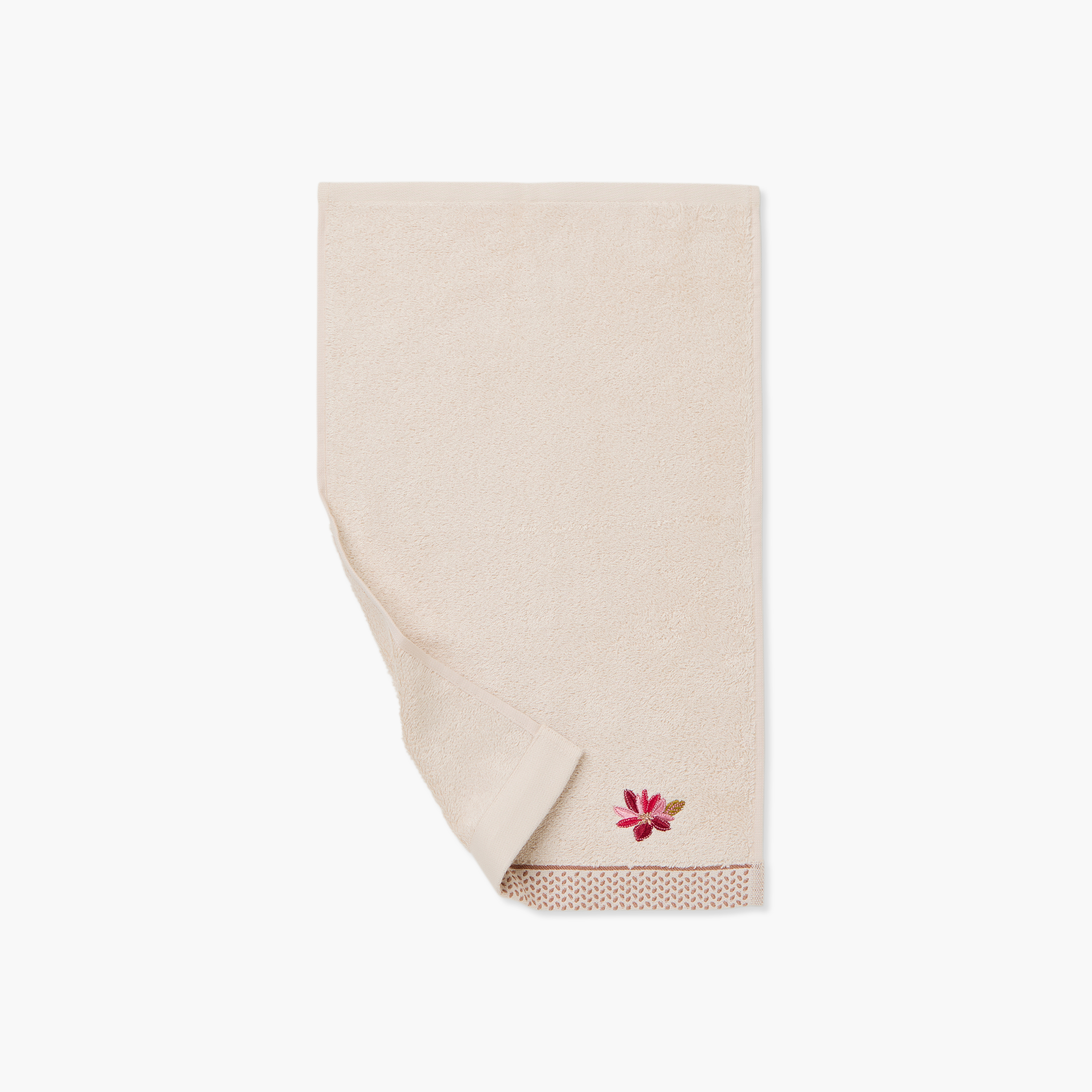 Serviette invité coton et viscose de bambou SOLARA, CARRE BLANC