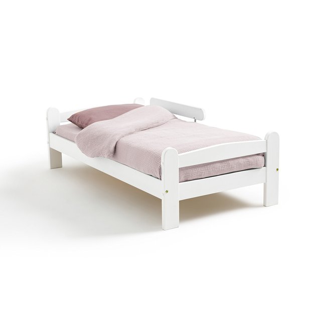 Loan Solid Pine Baby Bed with Barrier, white, LA REDOUTE INTERIEURS