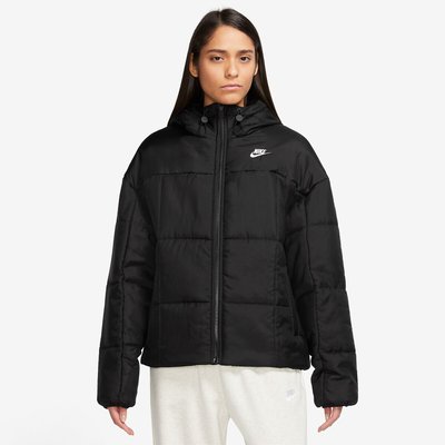 Winter Short Padded Jacket with Embroidered Logo and Hood NIKE