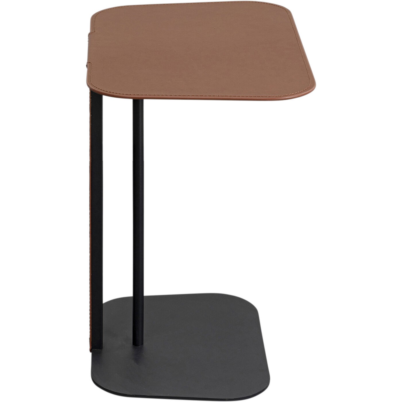 Table d'appoint en simili et acier, HEDI, KARE DESIGN