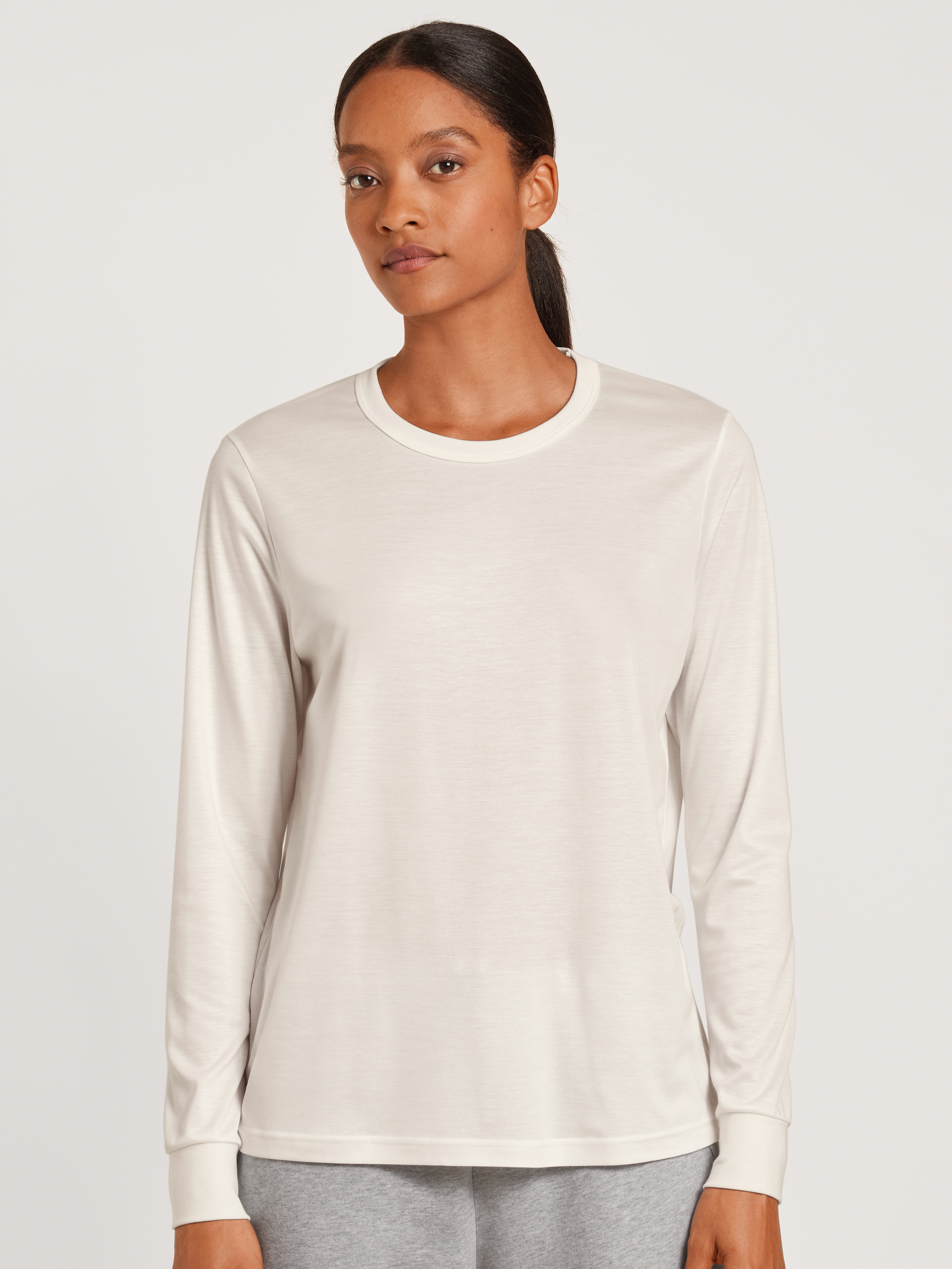 T-shirt à manches longues, Cradle to Cradle Certified® manches longues Coton LOUNGE & RELAX, CALIDA