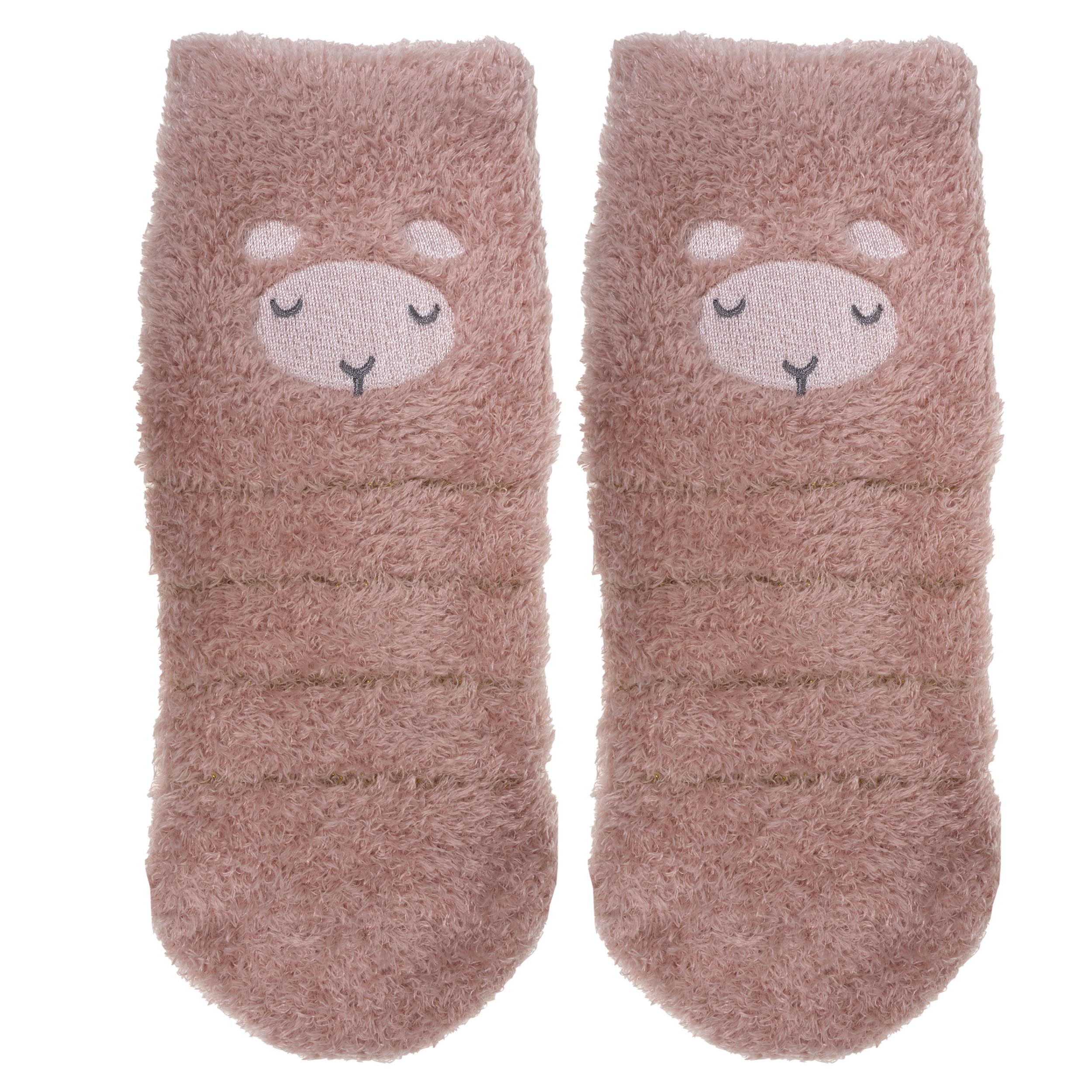 Chaussettes anti-dérapantes mouton blush en maille, ISOTONER