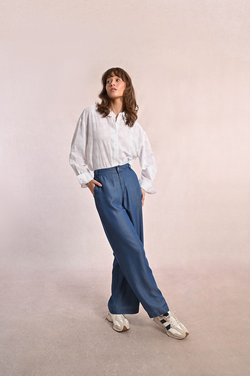 Wide Leg Denim Trousers, MOLLY BRACKEN