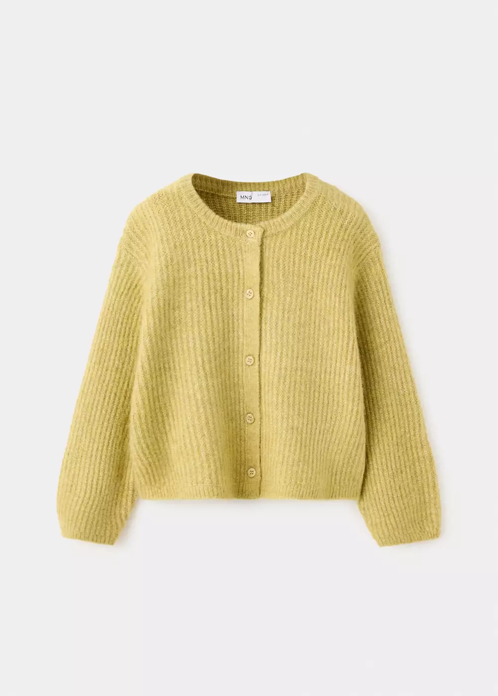 Cardigan côtelé à col rond, MANGO BABY