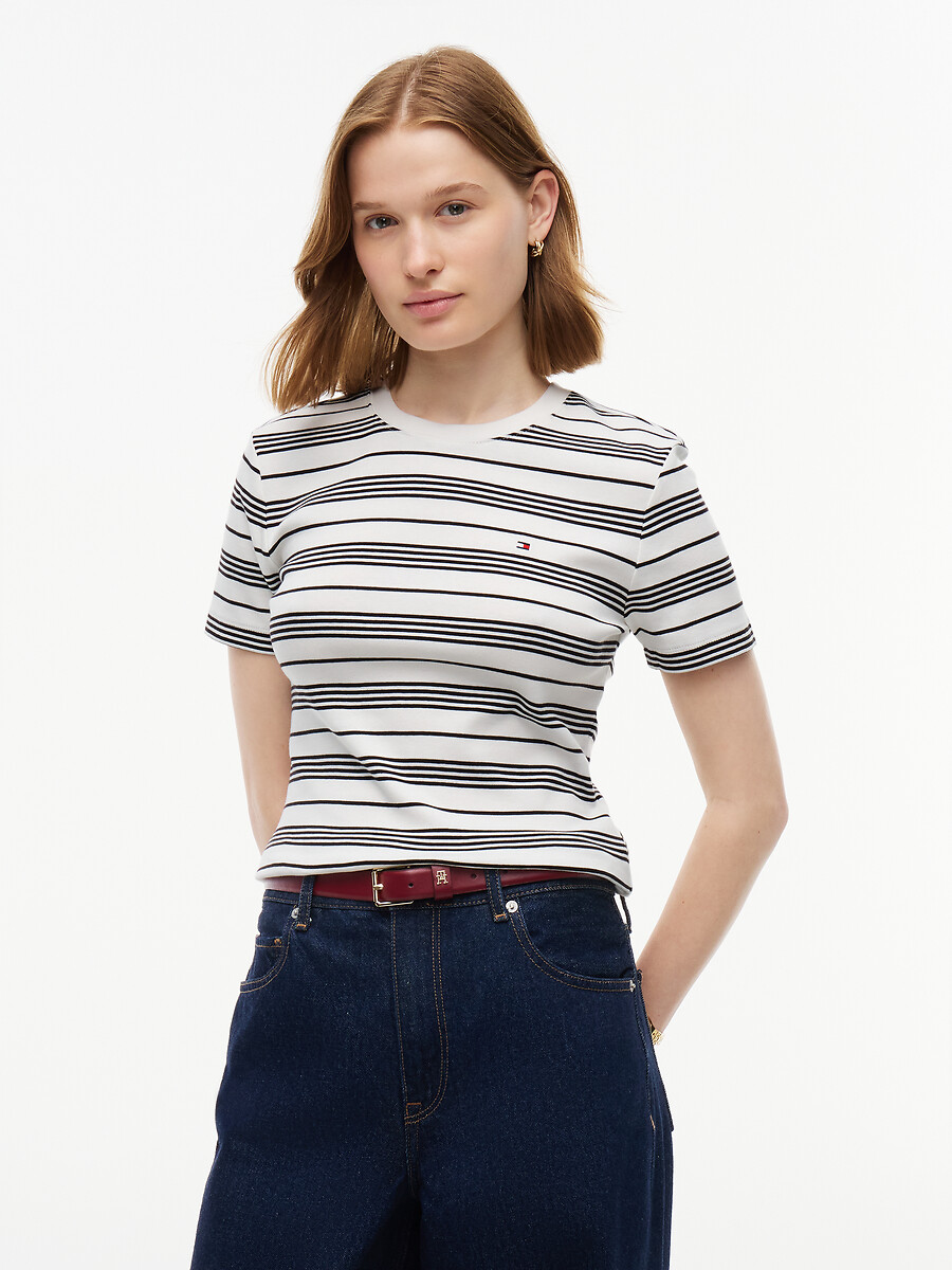 T-shirt col rond manches courtes, TOMMY HILFIGER