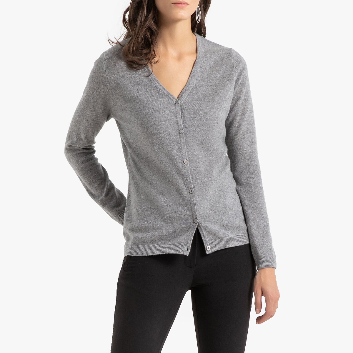 Cashmere fine knit cardigan Anne Weyburn | La Redoute