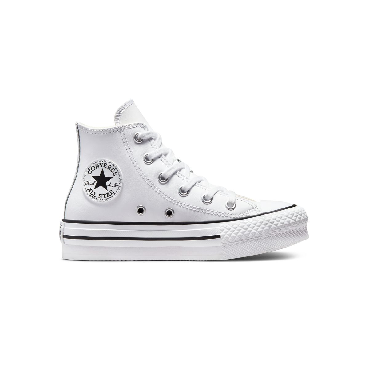 Converse compens e blanche cuir La Redoute