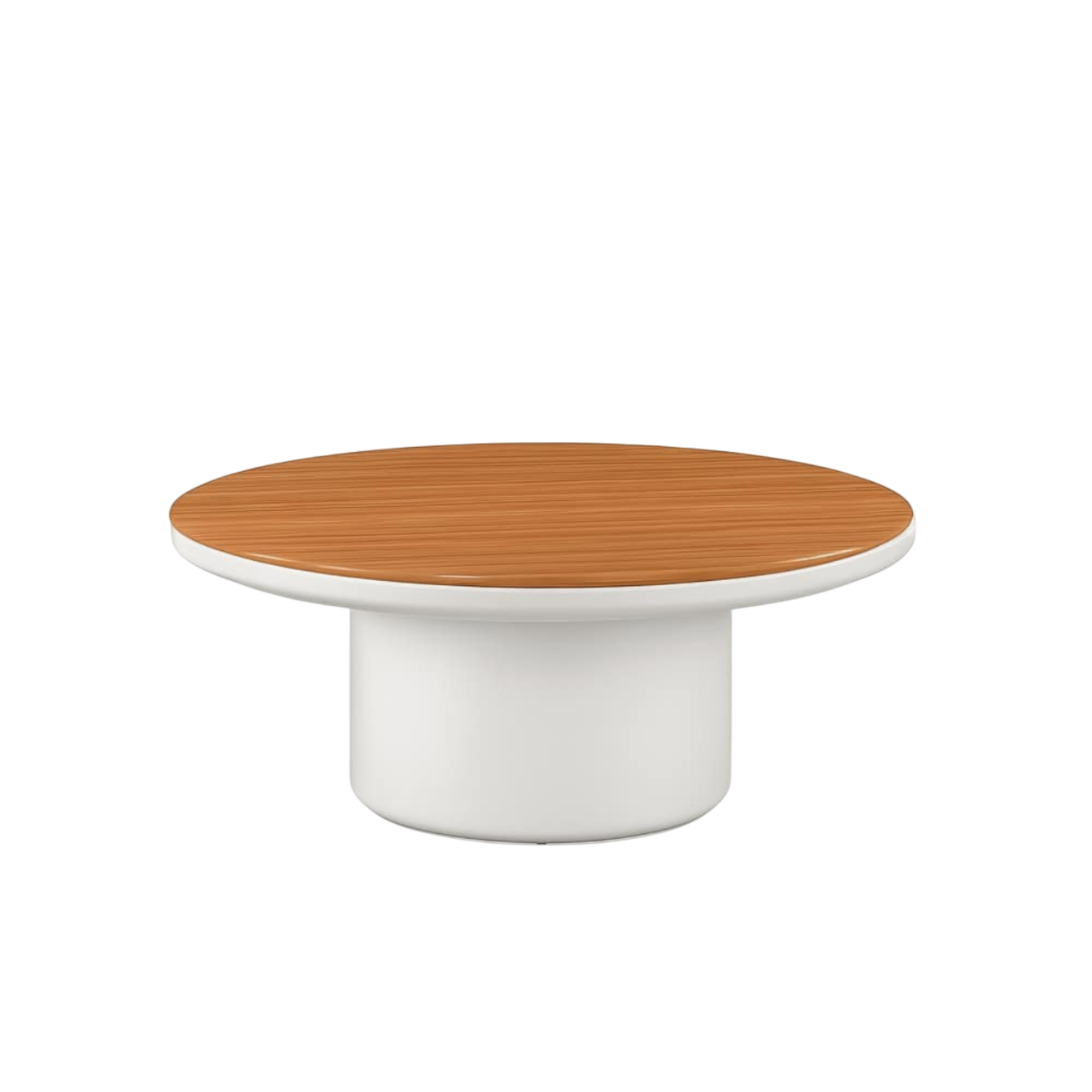 Table basse ronde avec plateau teck IRIS, AU JARDIN DE CHLOÉ