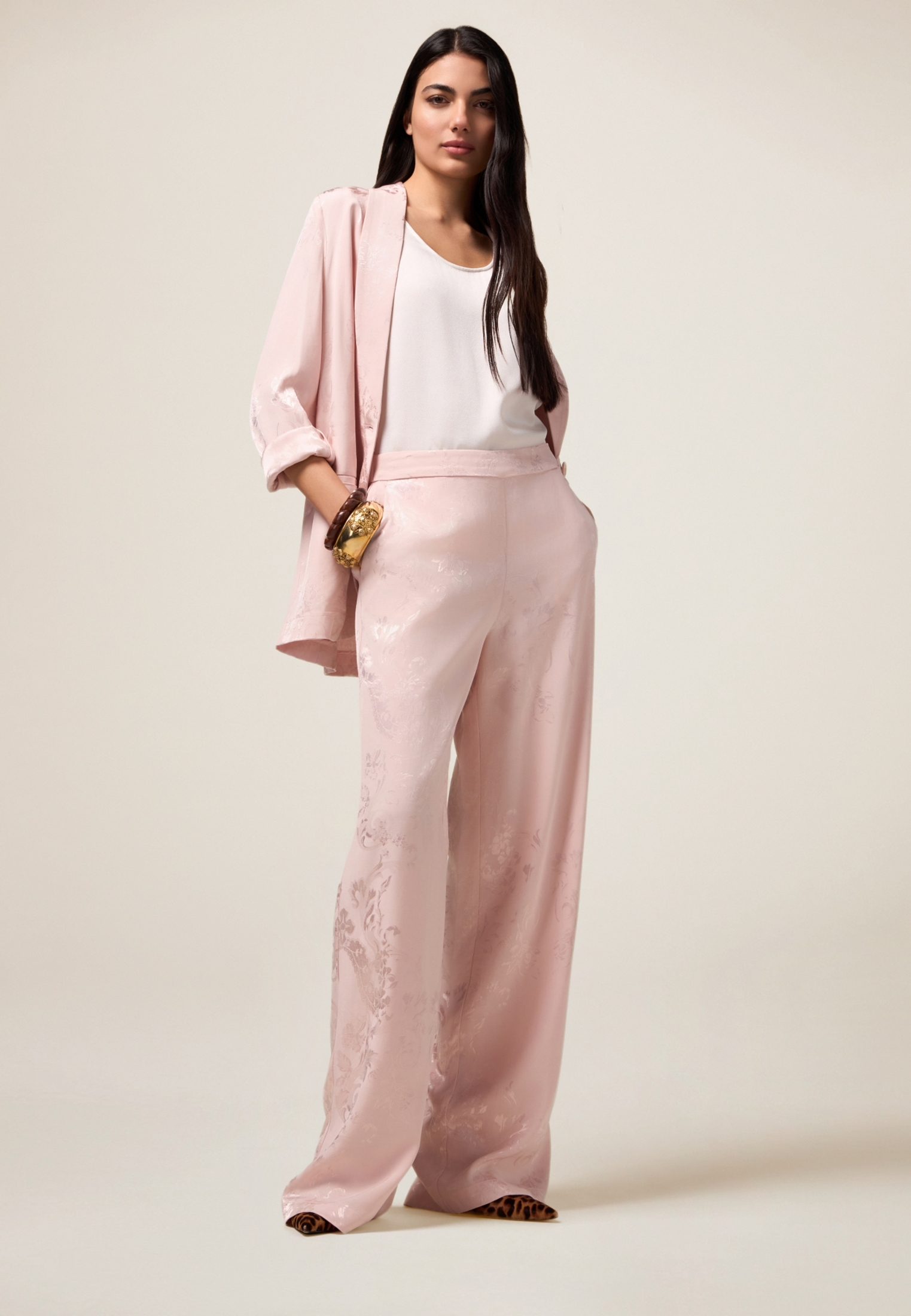 Pantalon palazzo jacquard, OLTRE