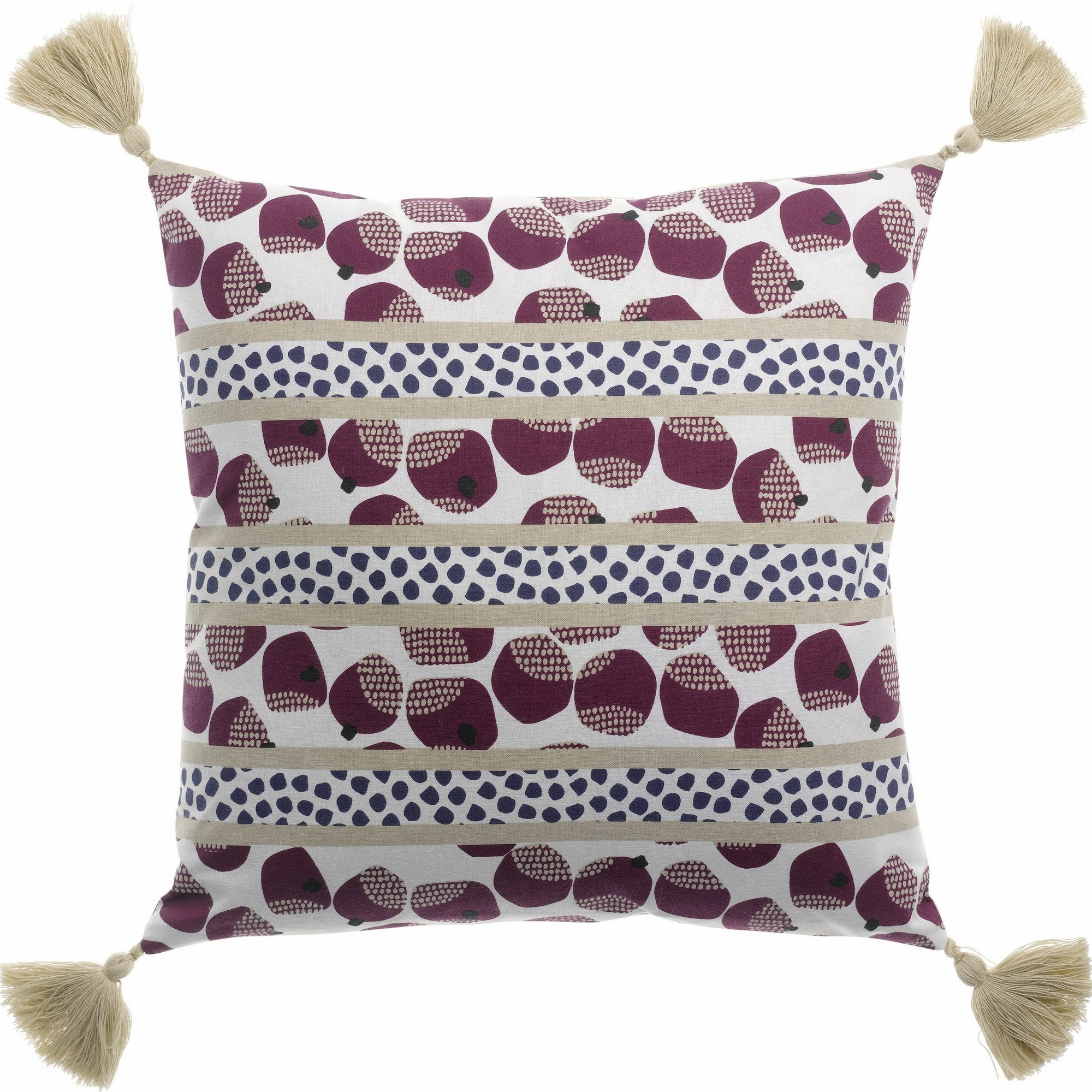 Coussin déco Réversible 40x40 cm Coton Évana, EDEN