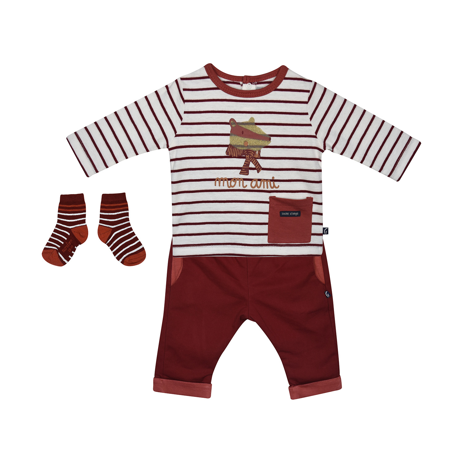 Tee shirt pantalon chaussettes fred, SUCRE D'ORGE