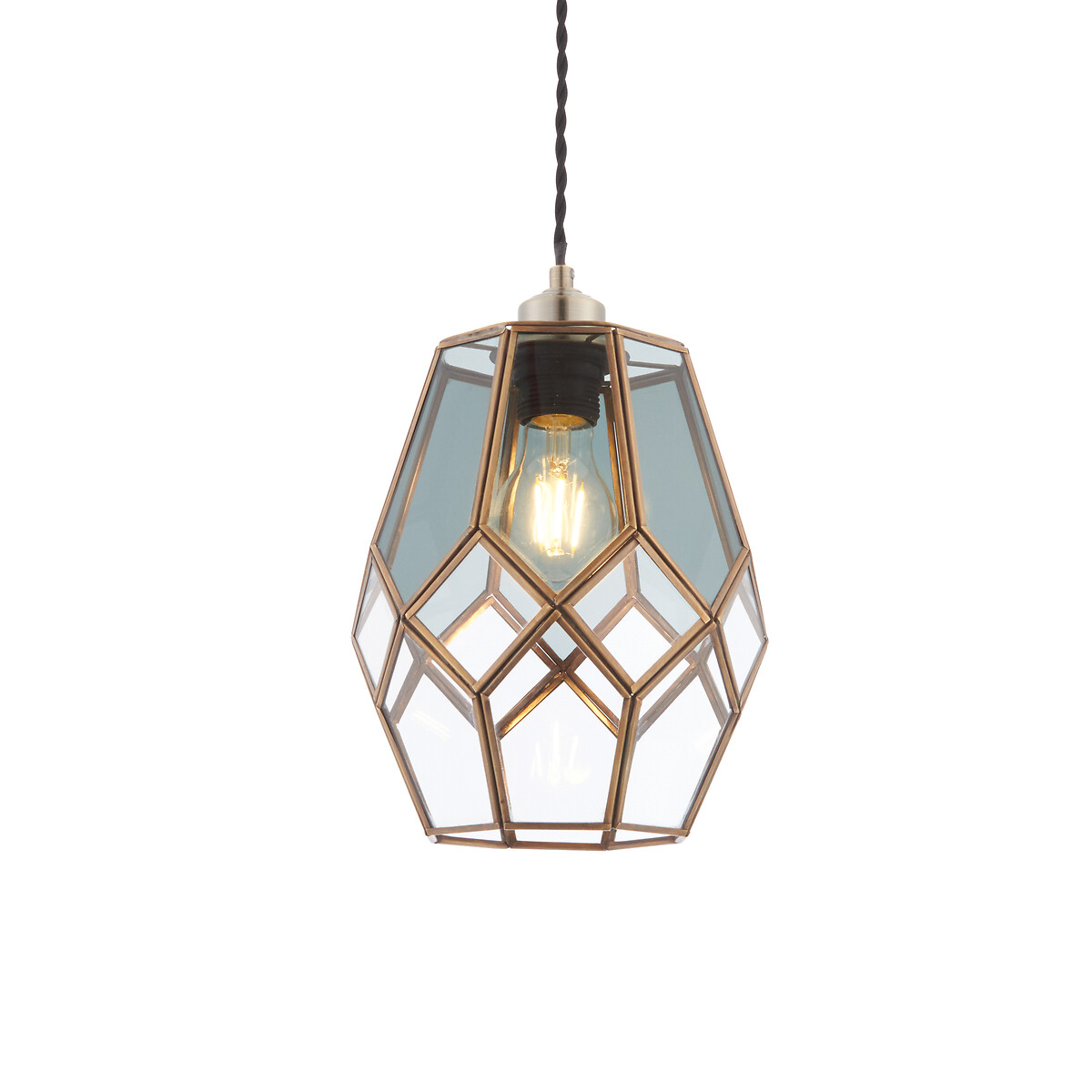 Riley Glass Cage Pendant Light, ÉDITÉ