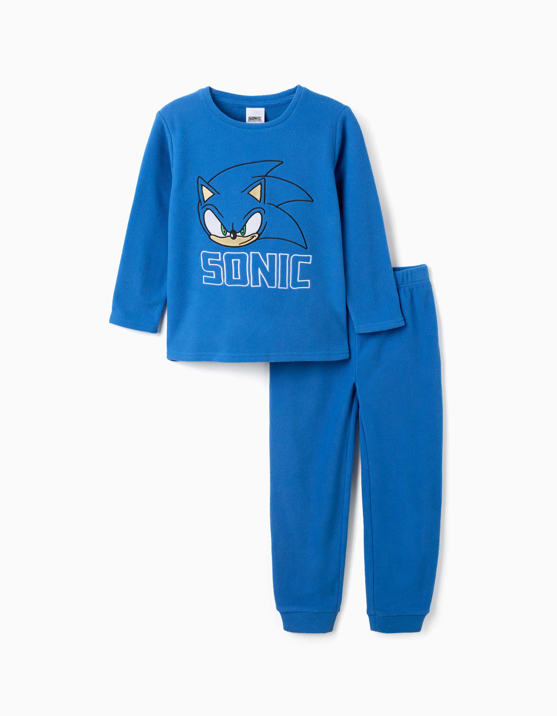 Pyjama en polaire avec broderie Sonic, ZIPPY