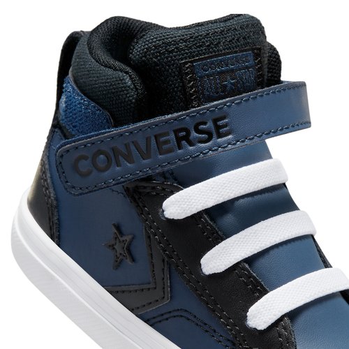 Kids pro blaze strap sport remastered leather high top trainers, navy  blue/black, Converse | La Redoute