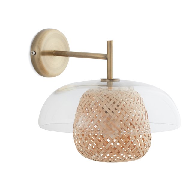 Madeline Glass & Bamboo Wall Light transparent LA REDOUTE INTERIEURS