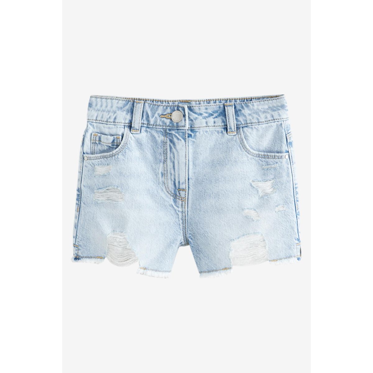 Short vieilli à bords effrangés 100 % coton, NEXT
