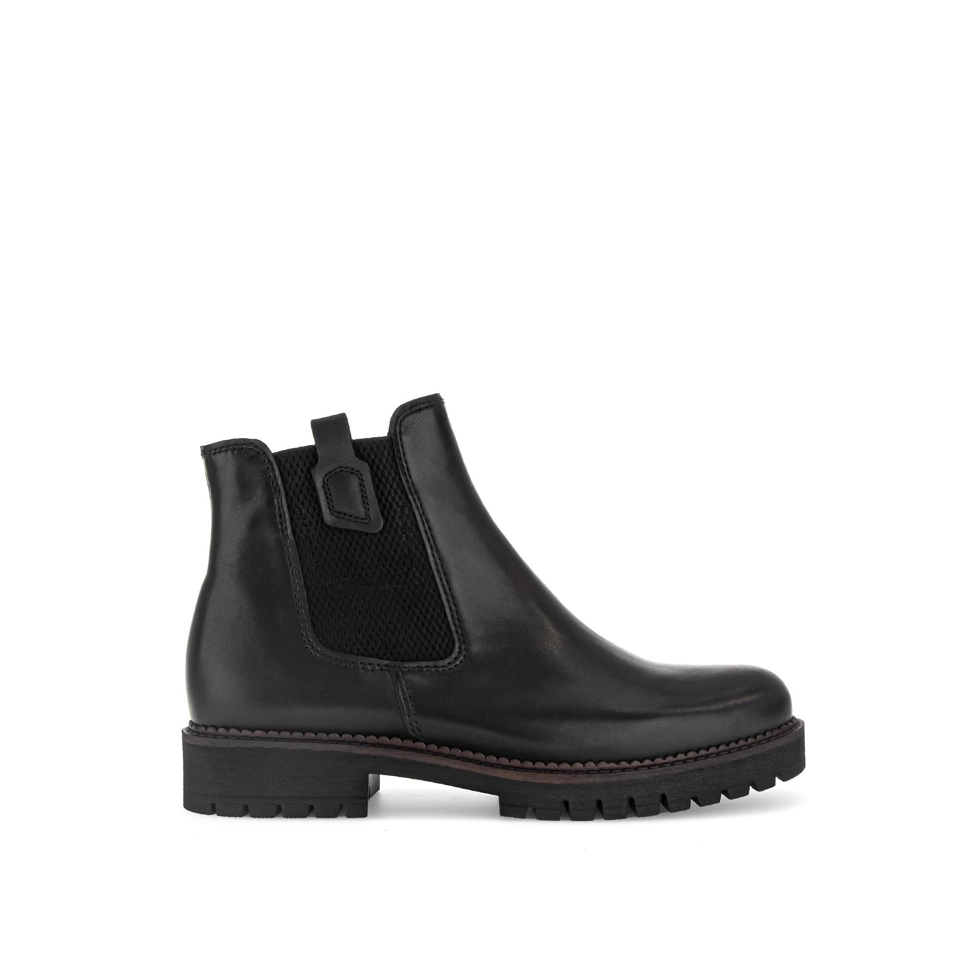 Bottines Chelsea en cuir lisse à talon décroché, GABOR