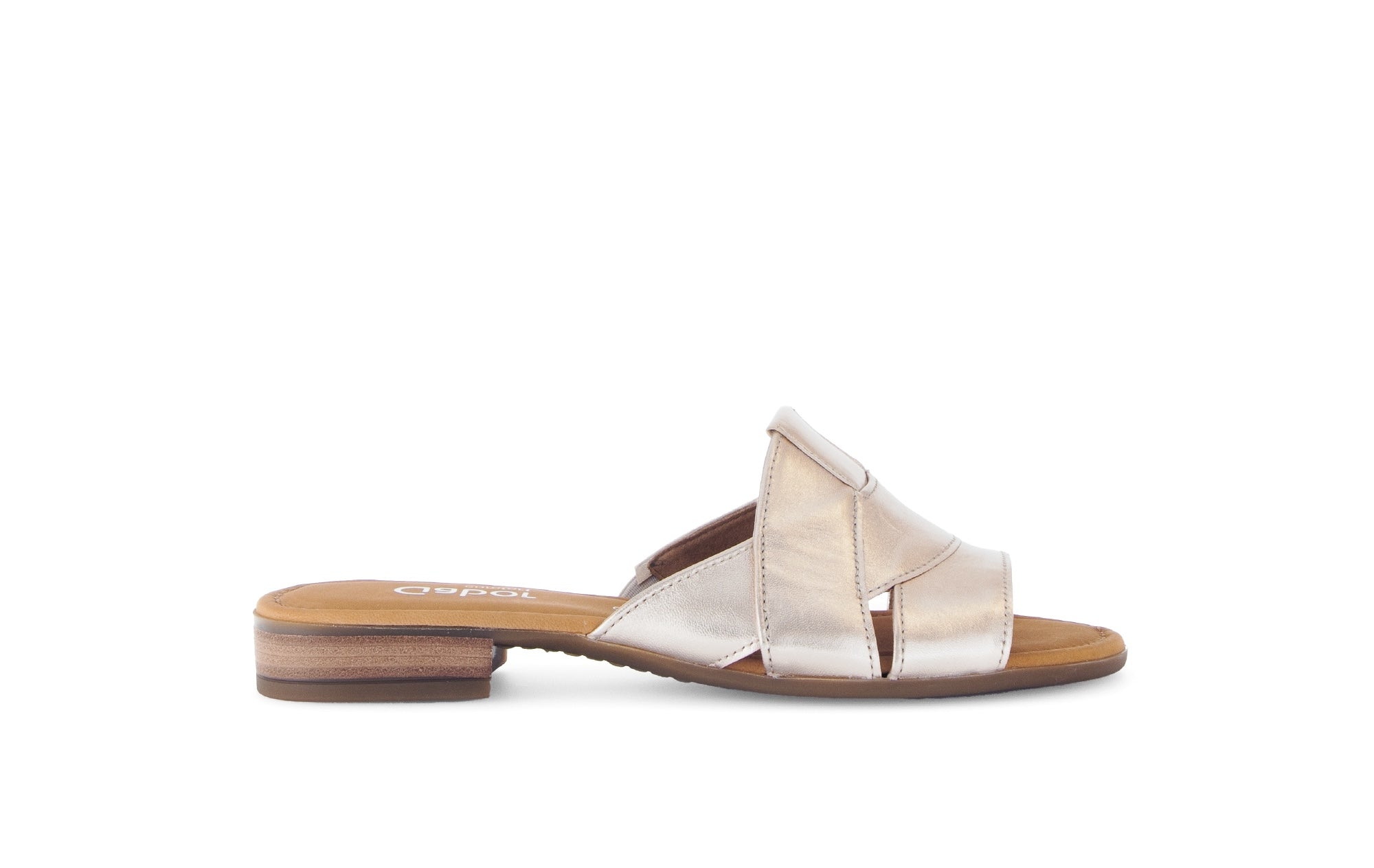 Mules en cuir lisse à talon décroché, GABOR
