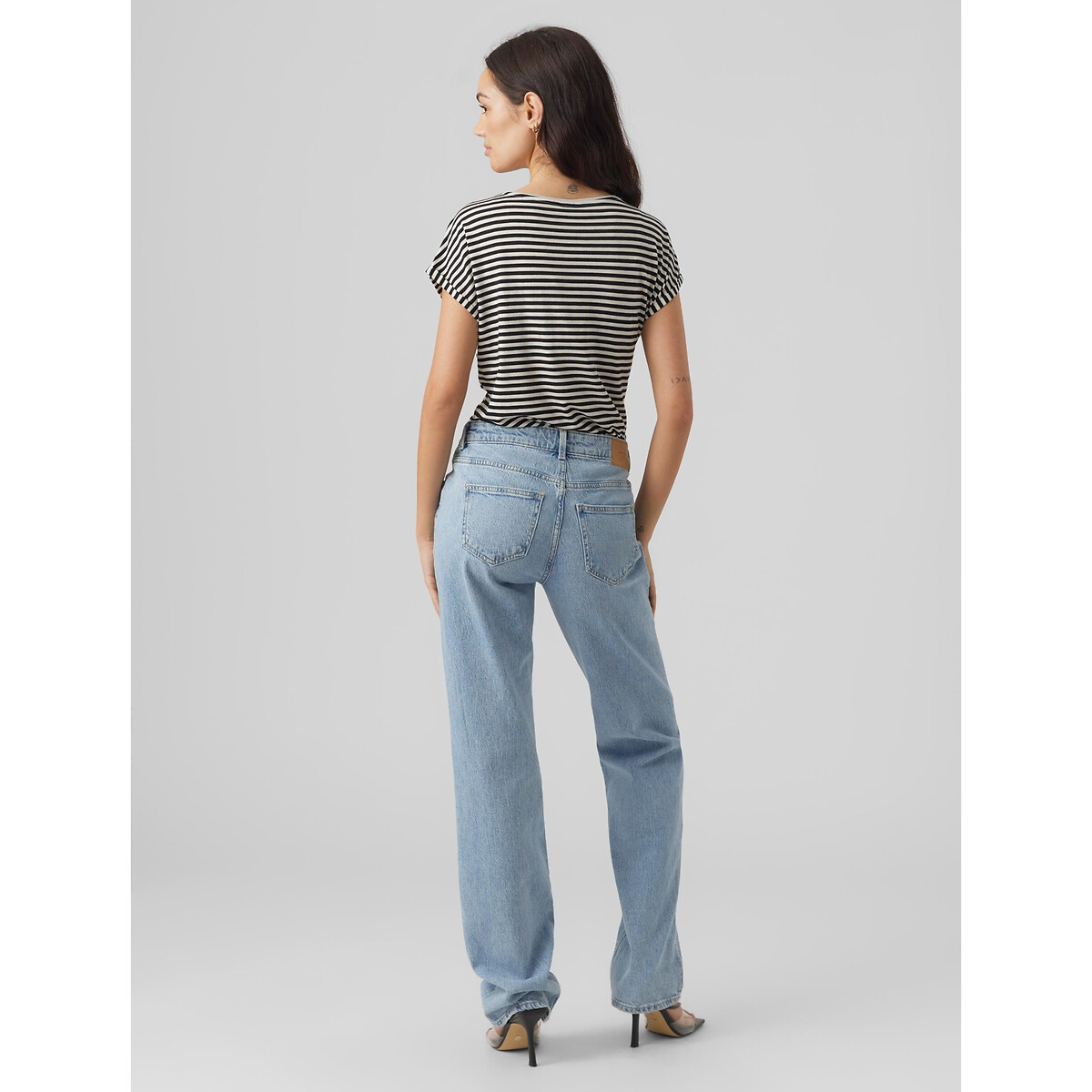 JUSTFASHIONNOW Top estivo da donna T-shirt a righe 2025 con