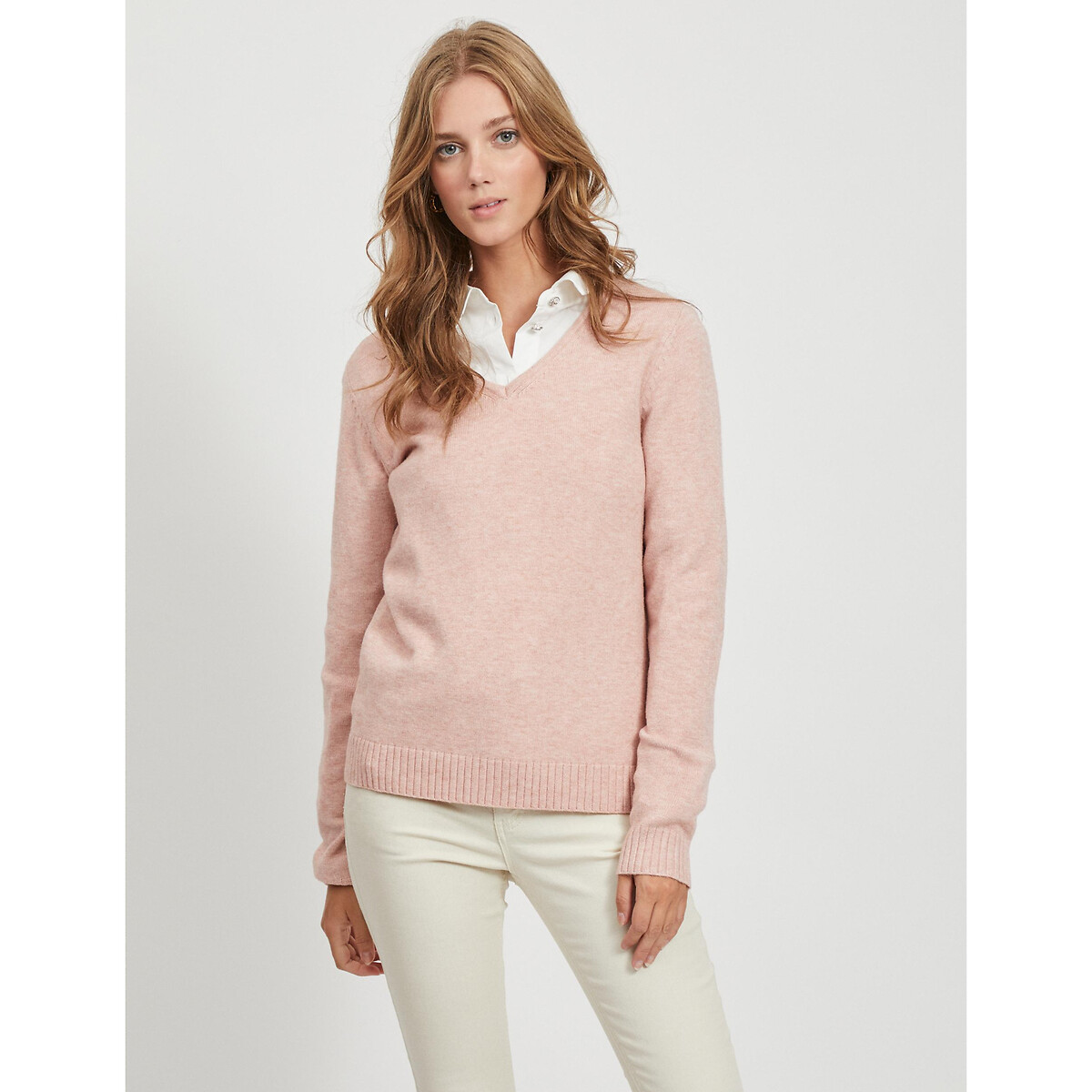 pink fine knit jumper womens