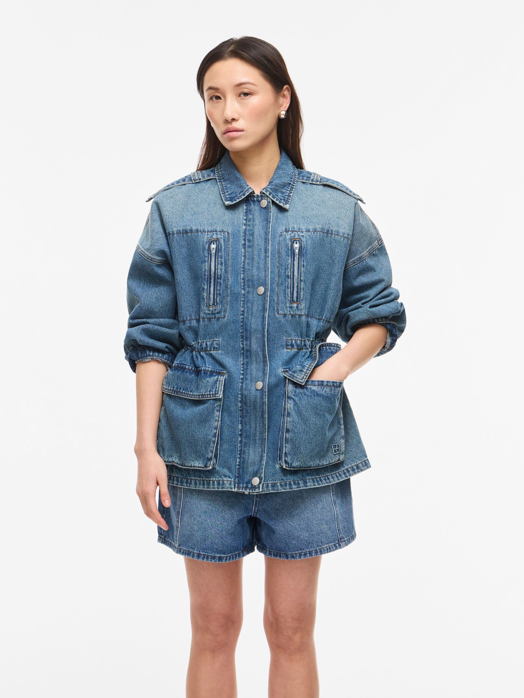 Veste En Jean, ROUGE EDIT