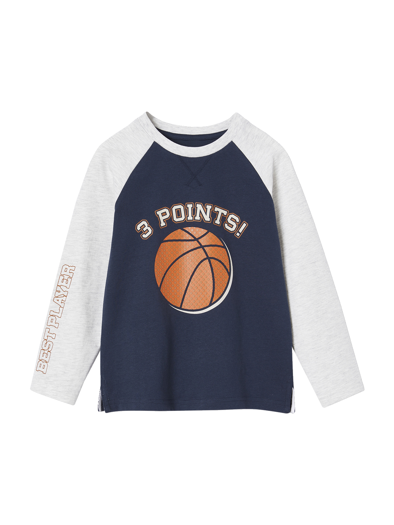 T-shirt motif ballon en relief manches raglan contrastées, VERTBAUDET